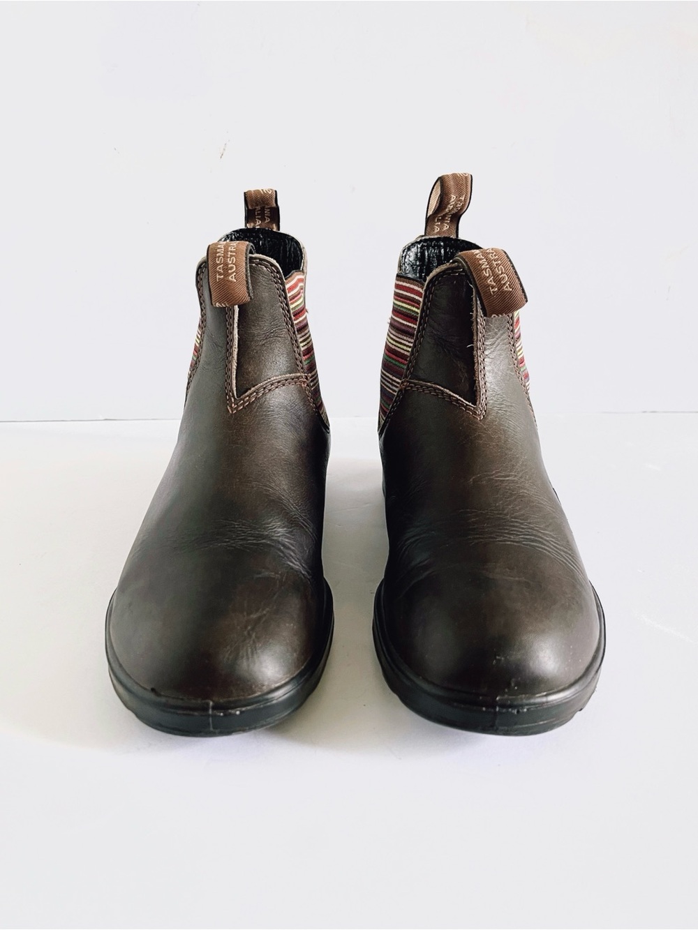 BLUNDSTONE Originals #1409 Stout Brown Striped Elastic Boots *Discontinued*